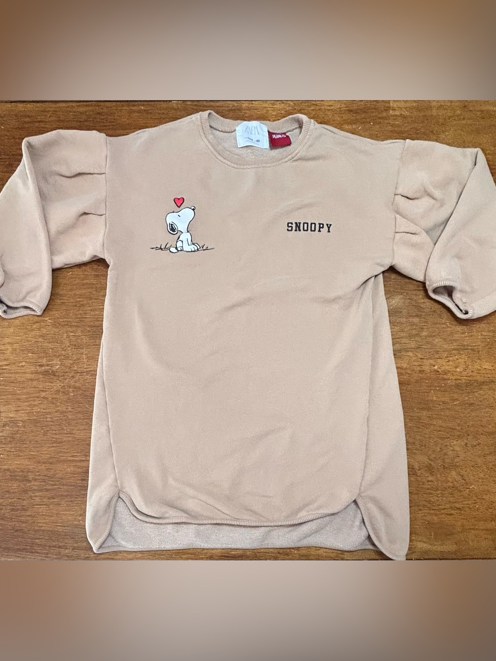 Zara Kids Snoopy One-Piece in Light Brown